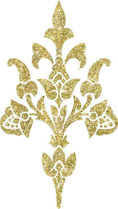 Gold Flower Ornament Illustration